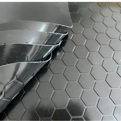 Waterproof Easy-Cleaning Hexagon Rubber Door Mat with 5-20MM Thickness for Anti-Slip Protection